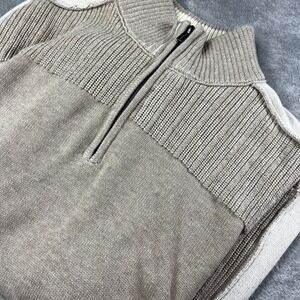 TREND F/X Fusion Mens XXL Modern Fit Tan‎ Beige Quarter Zip Pullover Sweater